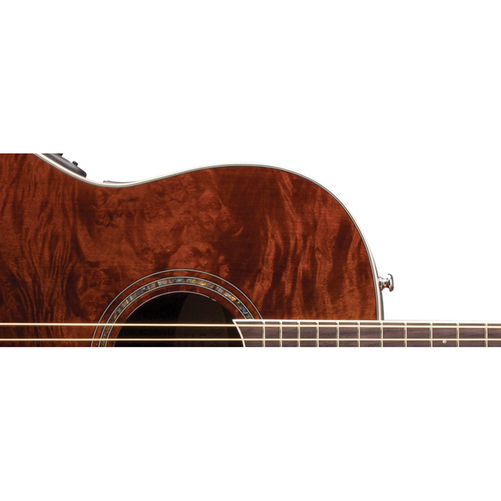 Ovation CS24P Celebrity Standard Plus Mid Depth Cutaway Acoustic-Electric Guitar in Nutmeg Burled Maple