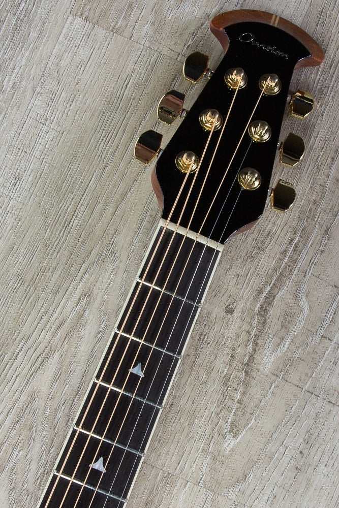 Ovation Elite 2078 AX Deep Contour Acoustic-Electric Guitar with Hard Case - Black (Open Box)