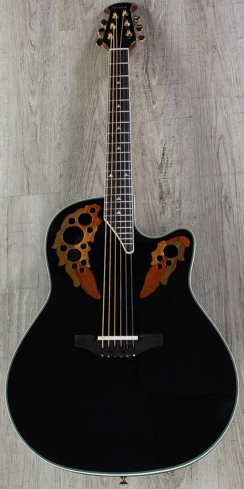 Ovation Elite 2078 AX Deep Contour Acoustic-Electric Guitar with Hard Case - Black (Open Box)