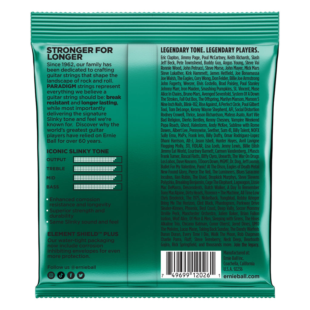 Ernie Ball 2026 Paradigm Electric Guitar Strings, Not Even Slinky (12-56)