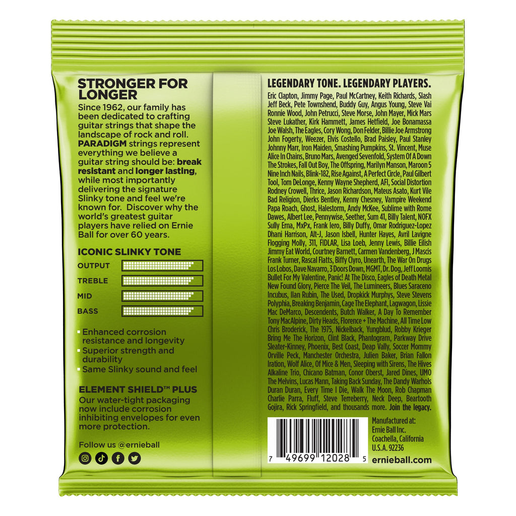 Ernie Ball 2028 Paradigm Electric Guitar Strings, Regular Slinky 7-String (10-56)