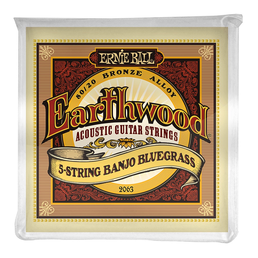 Ernie Ball 2061 Earthwood 80/20 Bronze 5-String Banjo Frailing Strings
