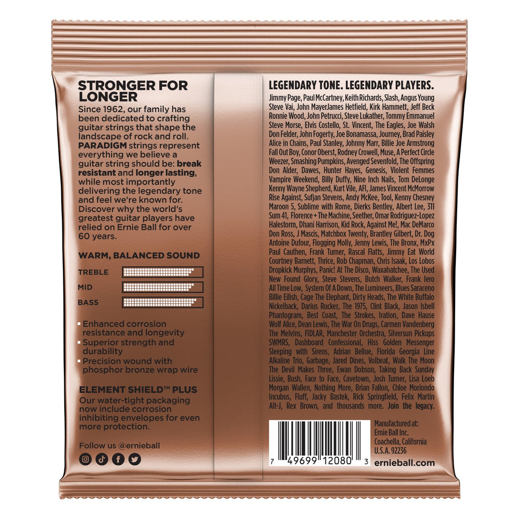 Ernie Ball 2080 Paradigm Phosphor Bronze Acoustic Guitar Strings, Extra Light (10-50)