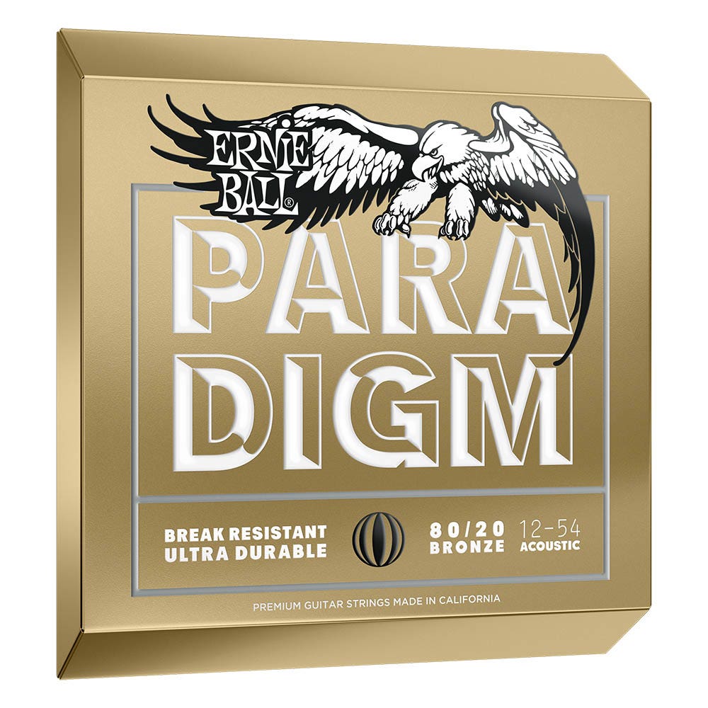 Ernie Ball 2086 Paradigm 80/20 Bronze Acoustic Guitar Strings, Medium Light (12-54)