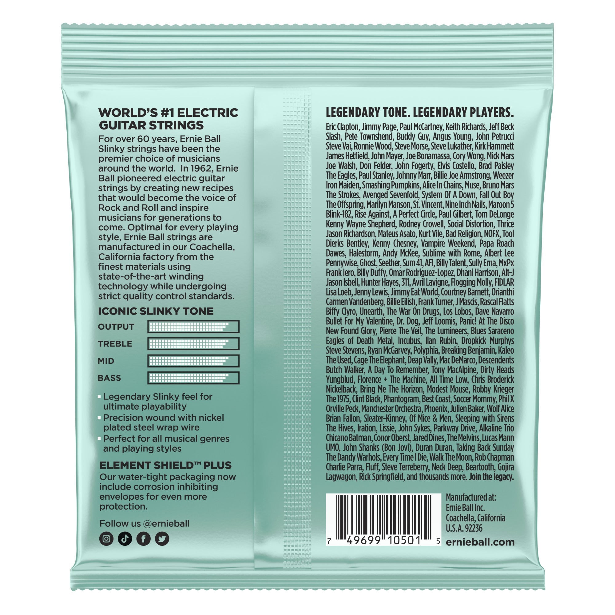 Ernie Ball 2211 Mondo Slinky Nickel Wound Electric Guitar Strings, 10.5-52