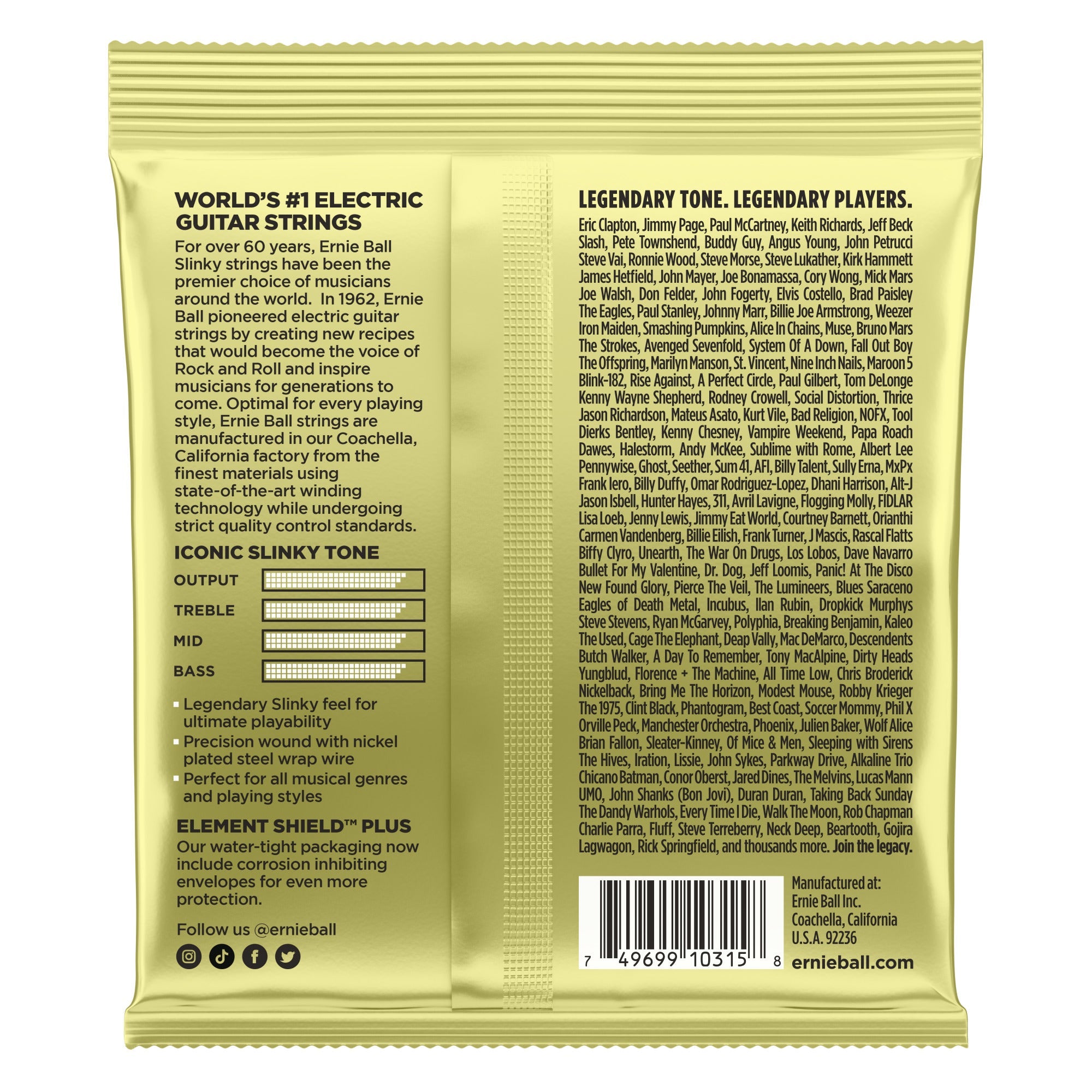Ernie Ball 2214 Mammoth Slinky Nickel Wound Electric Guitar Strings - 12-62 Gauge
