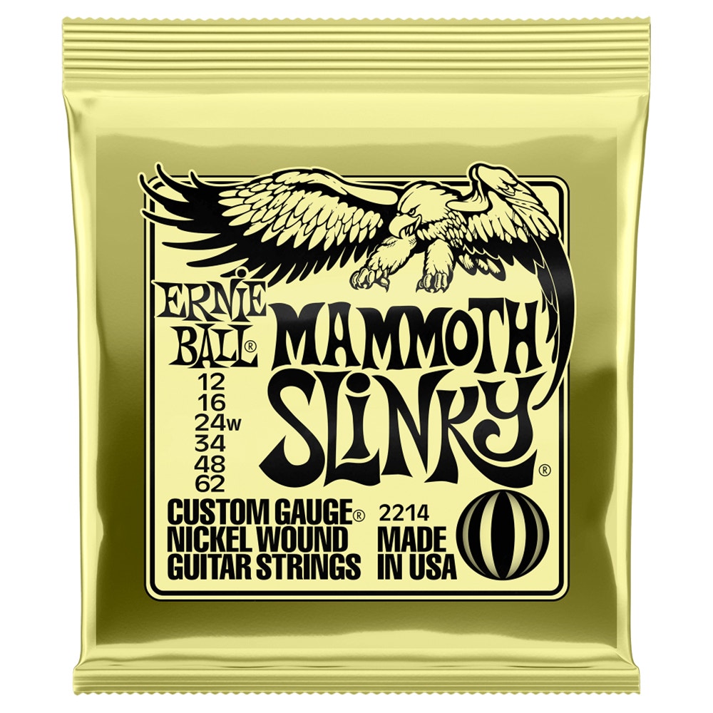 Ernie Ball 2214 Mammoth Slinky Nickel Wound Electric Guitar Strings - 12-62 Gauge