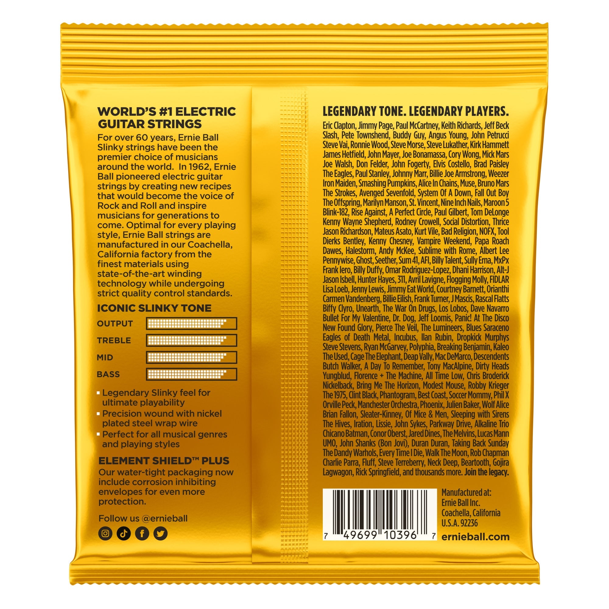 Ernie Ball 2216 Skinny Top Beefy Bottom Nickel Wound Electric Guitar Strings, 10-54