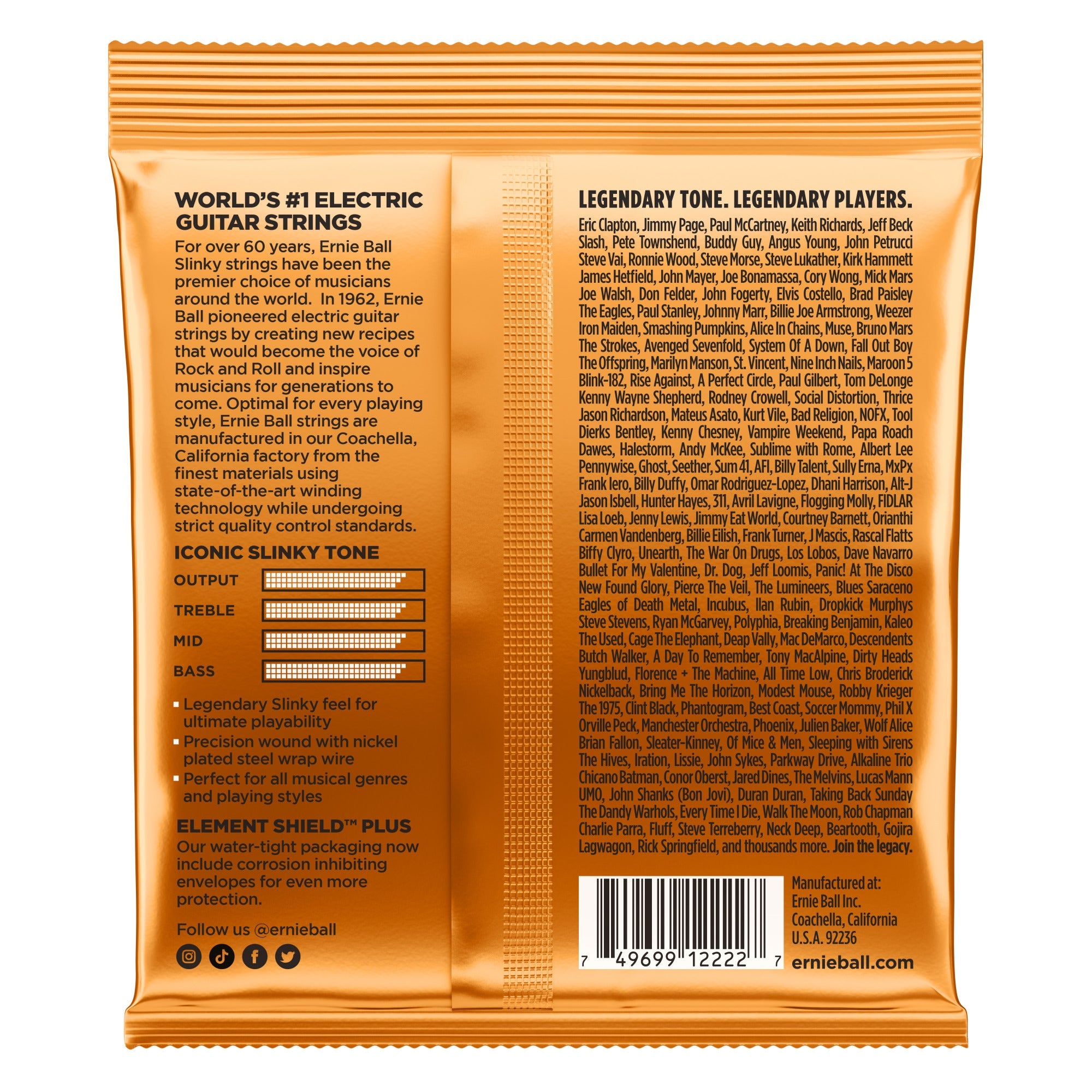 Ernie Ball 2222 Hybrid Slinky Nickel Wound Electric Guitar Strings (9-46)