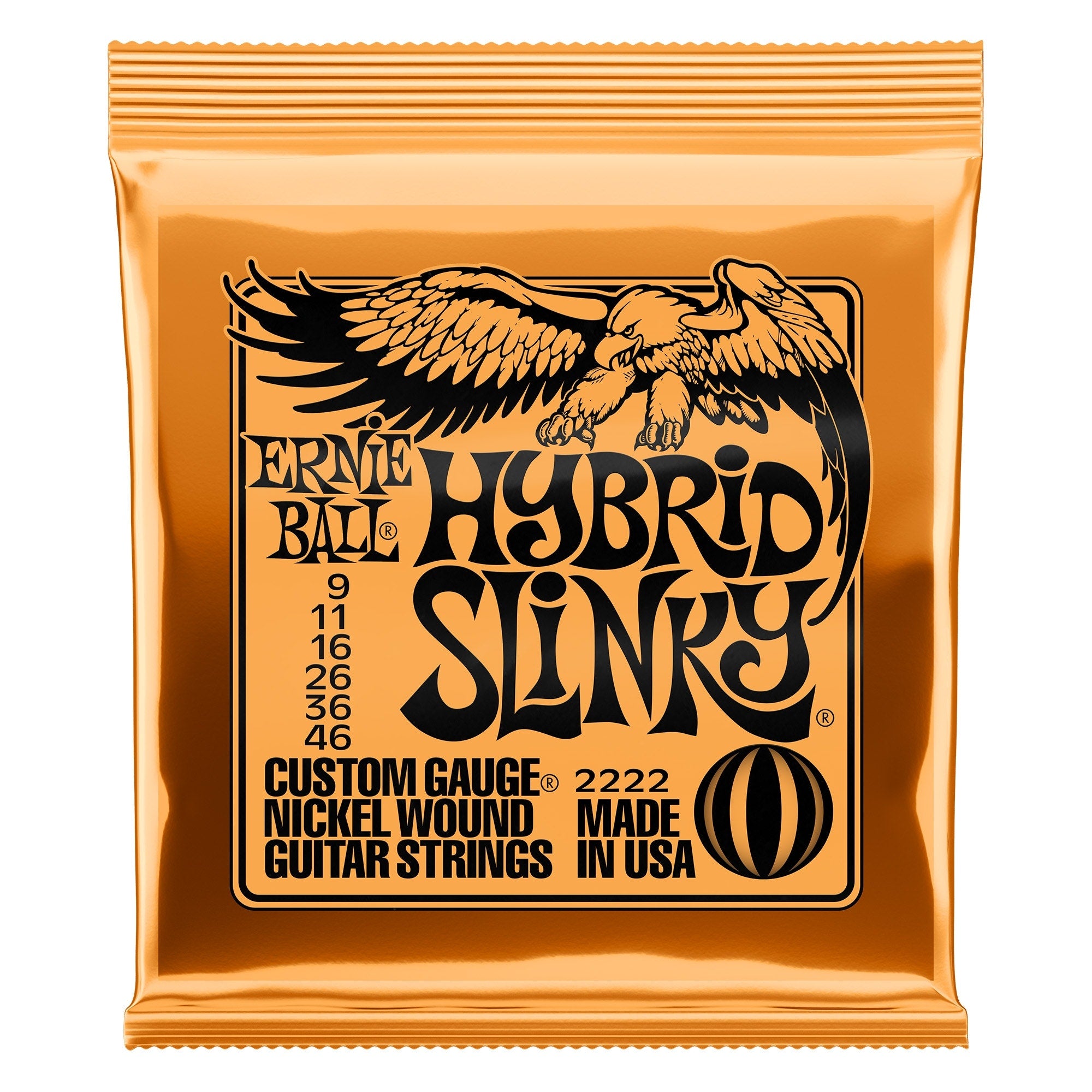 Ernie Ball 2222 Hybrid Slinky Nickel Wound Electric Guitar Strings (9-46)