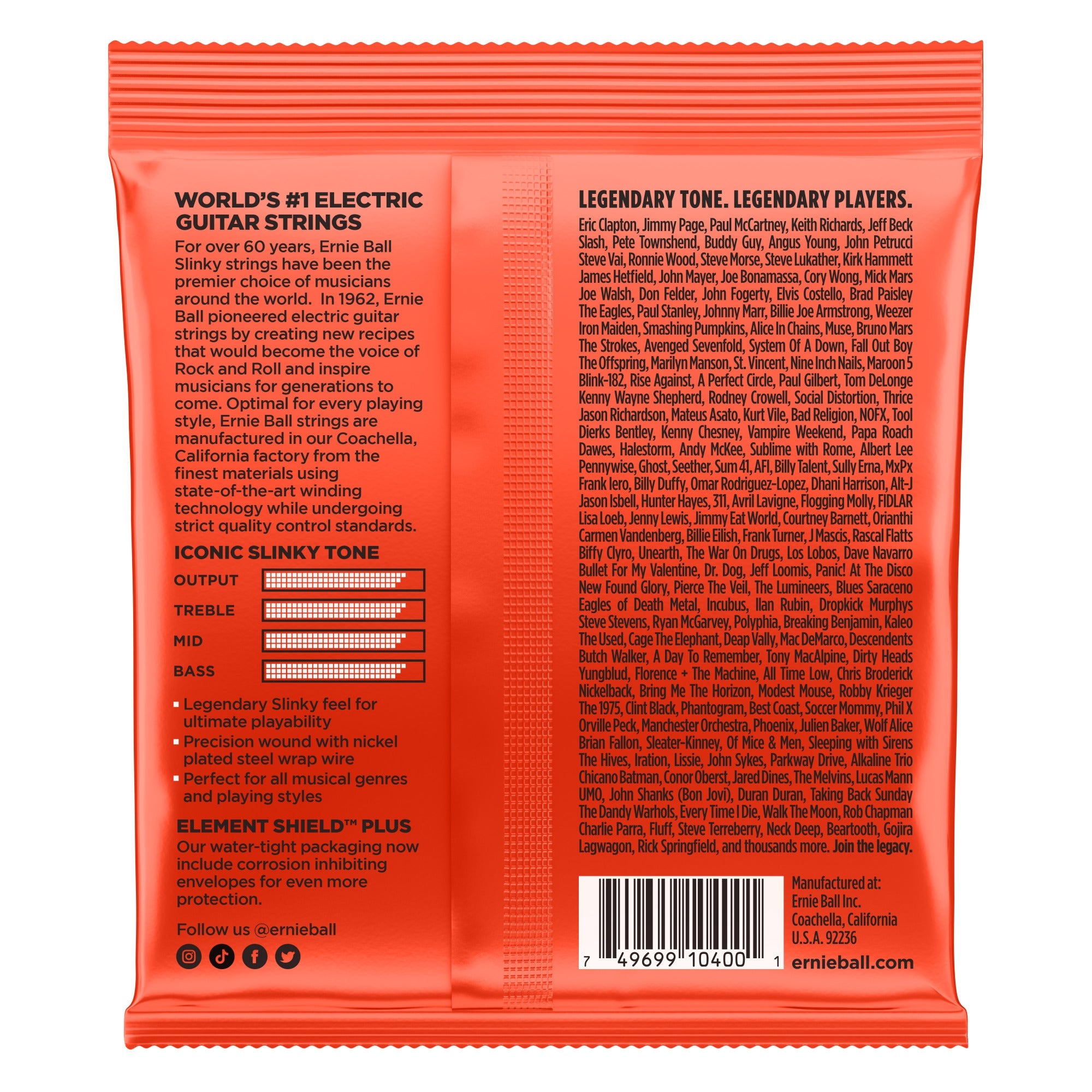 Ernie Ball 2615 Skinny Top Heavy Bottom Slinky 7-String Guitar Strings, 10-62