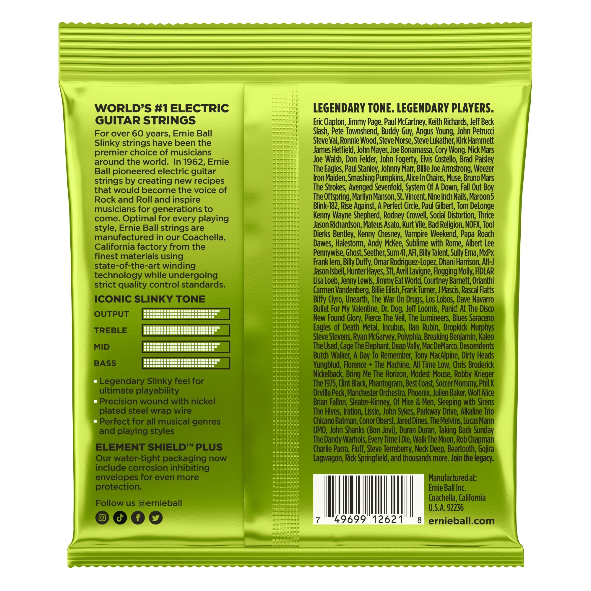 Ernie Ball 2621 Nickel Regular Slinky 7-String Electric Guitar Strings (10-56)