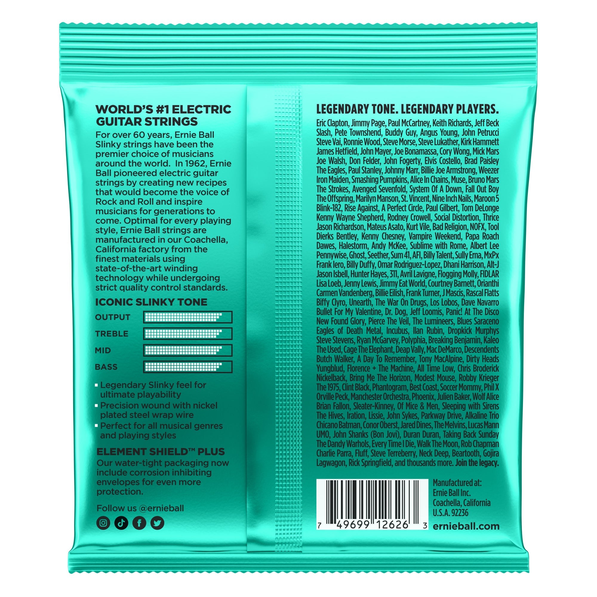 Ernie Ball 2626 Not Even Slinky Nickel Wound Electric Guitar Strings (12-56)