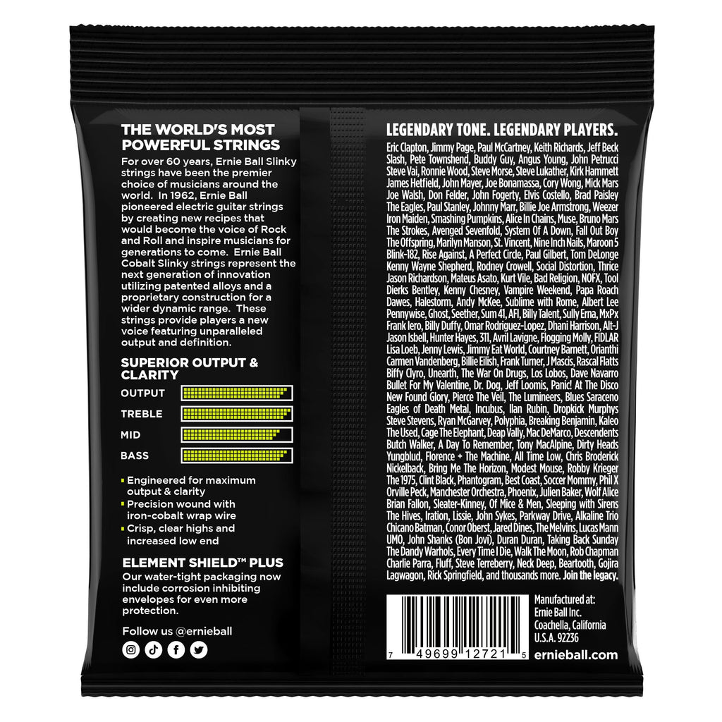 Ernie Ball 2721 Cobalt Regular Slinky Electric Guitar Strings (10-46)