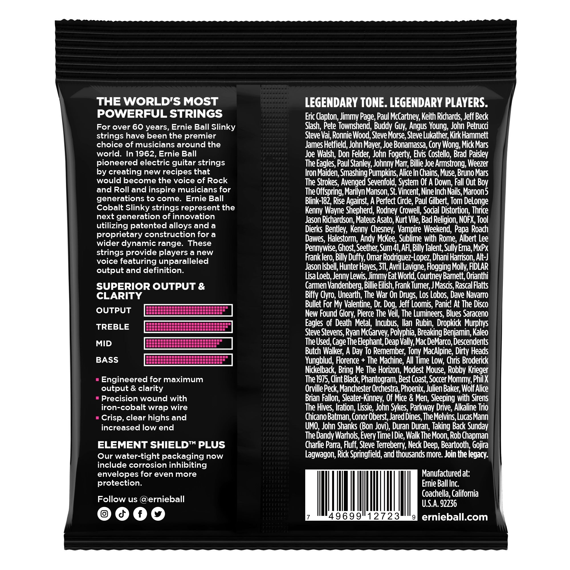 Ernie Ball 2723 Cobalt Super Slinky Electric Guitar Strings (9-42)