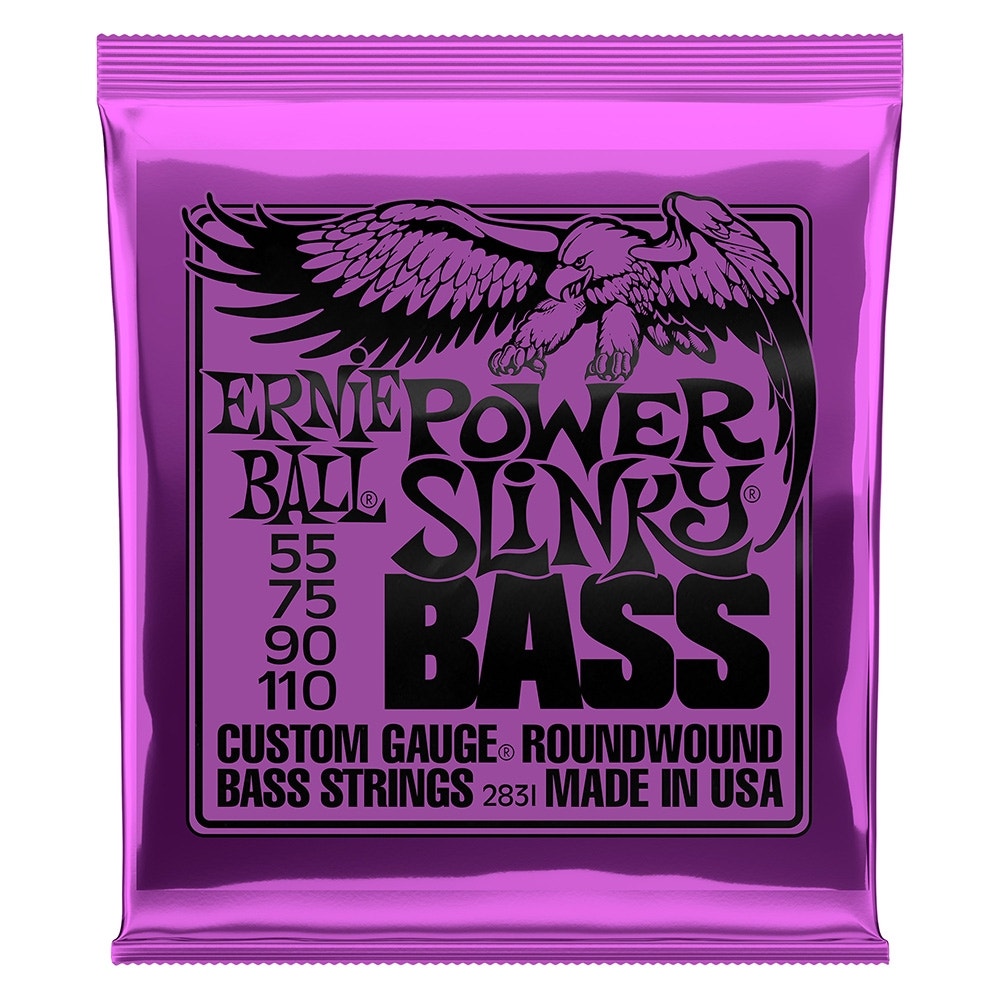 2-Pack Ernie Ball 2831 Nickel Wound Power Slinky Electric Bass Strings (55-110)