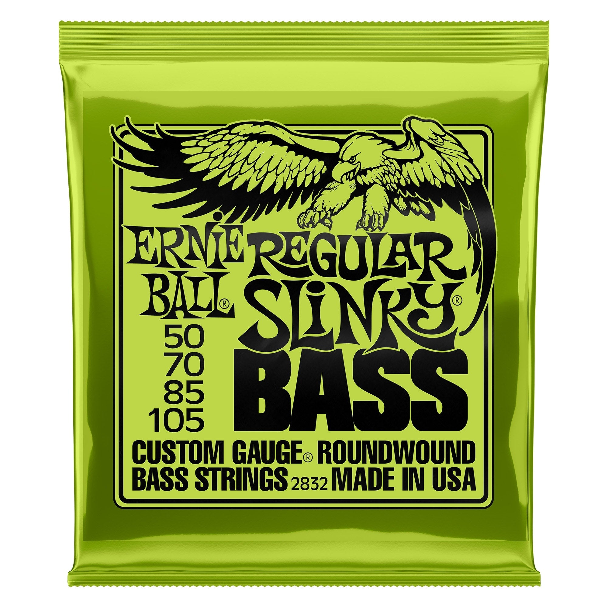 Ernie Ball 2832 Regular Slinky Nickel Wound Electric Bass Strings (50-105)