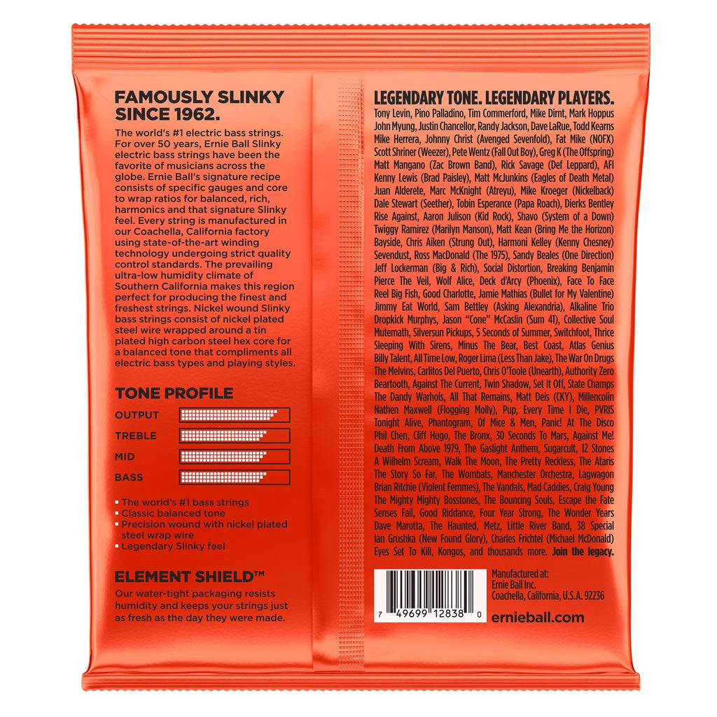 Ernie Ball 2838 6-String Slinky Long Scale Electric Bass Strings (32-130)