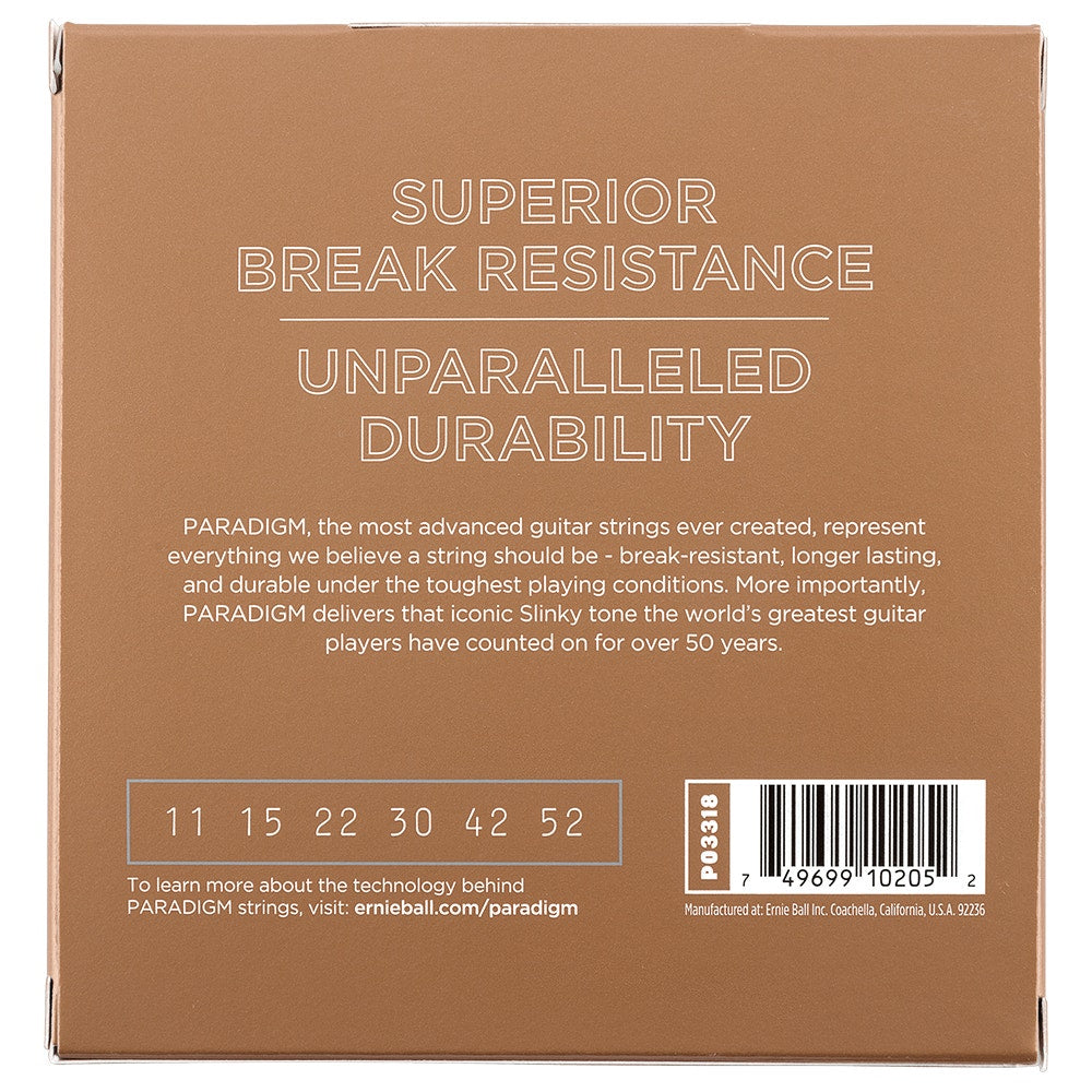 Ernie Ball 3318 Paradigm Light Phosphor Bronze 11-52 3-Pack Acoustic Strings