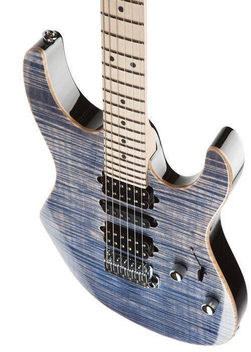 Suhr Modern Pro Electric Guitar, Maple FIngerboard, Gotoh 510 Bridge - Transparent Blue Denim/Slate (JS2K5K)