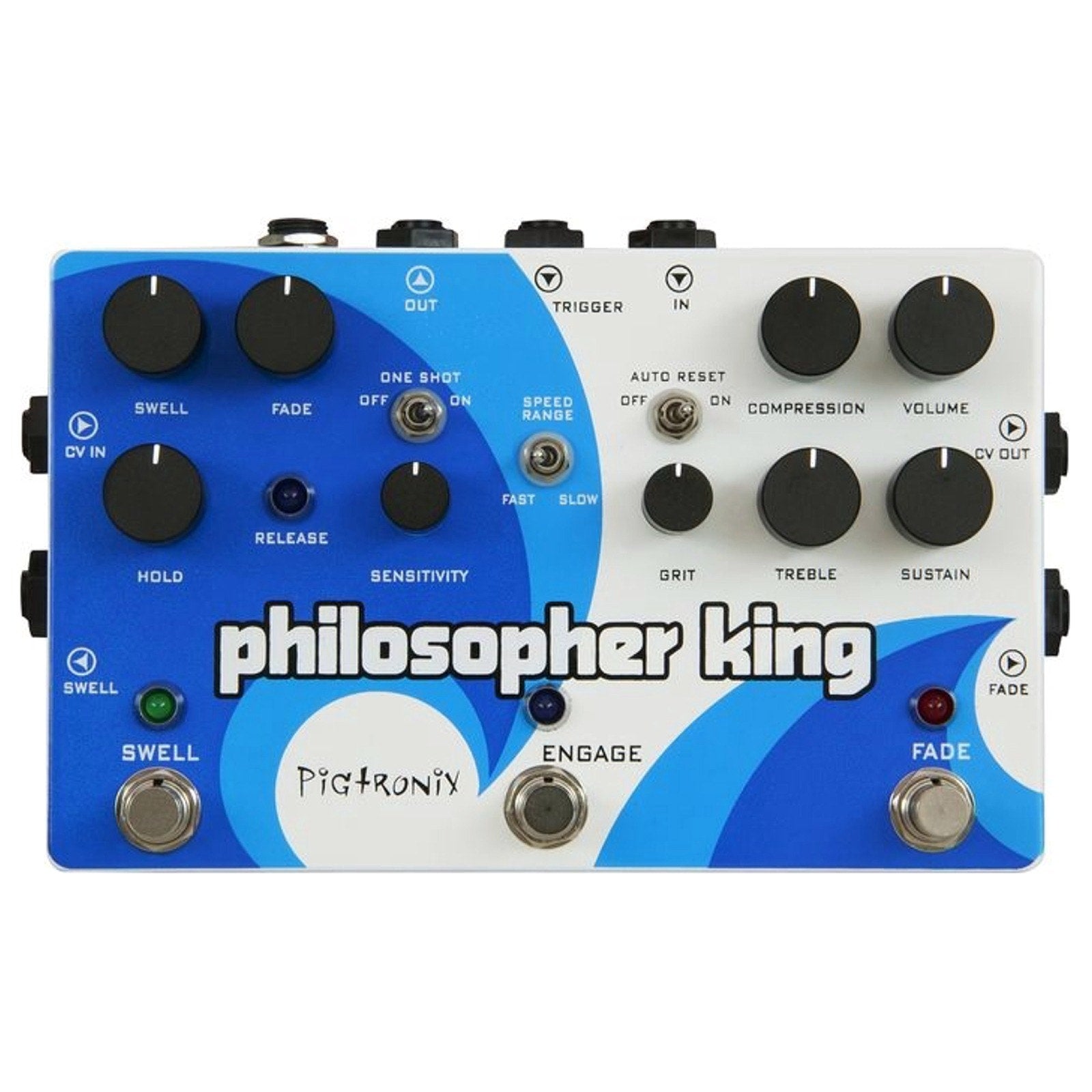 Pigtronix Philosopher King Compressor / Sustainer / Synthesizer Pedal (Open Box)