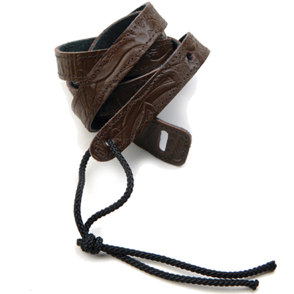 Planet Waves 25LBNJE01-DX 1.5" Classic Brown Leather Cradle-Style Banjo Strap