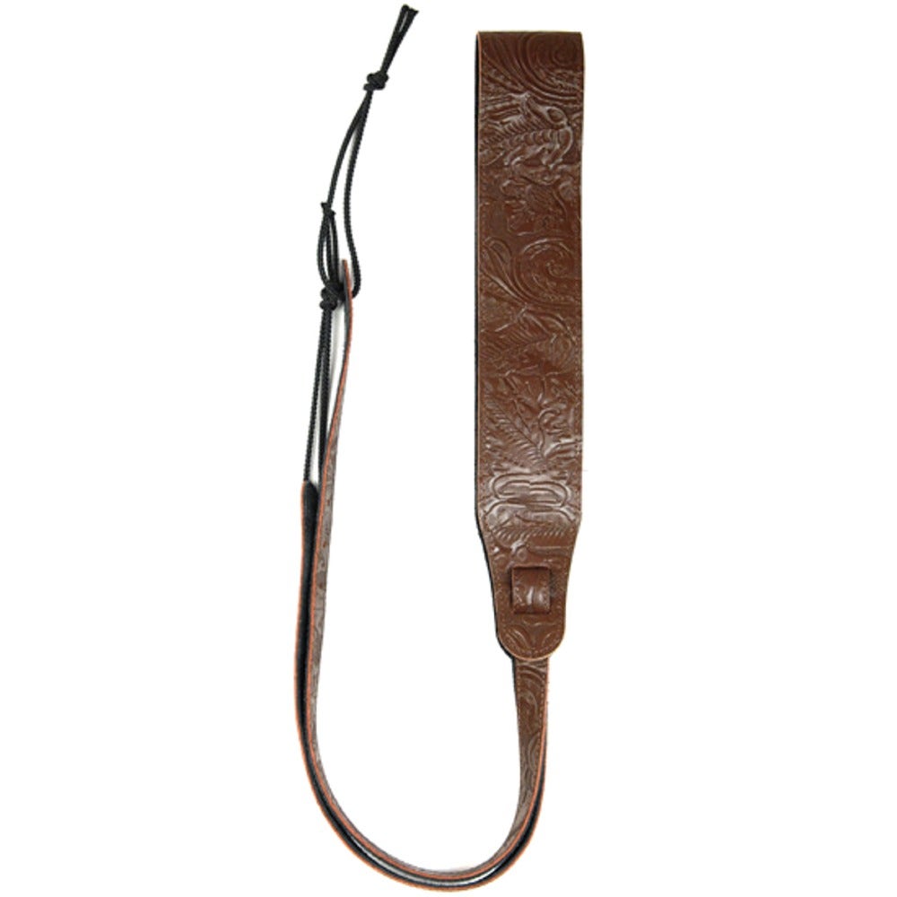 Planet Waves 25LBNJE01-DX 1.5" Classic Brown Leather Cradle-Style Banjo Strap