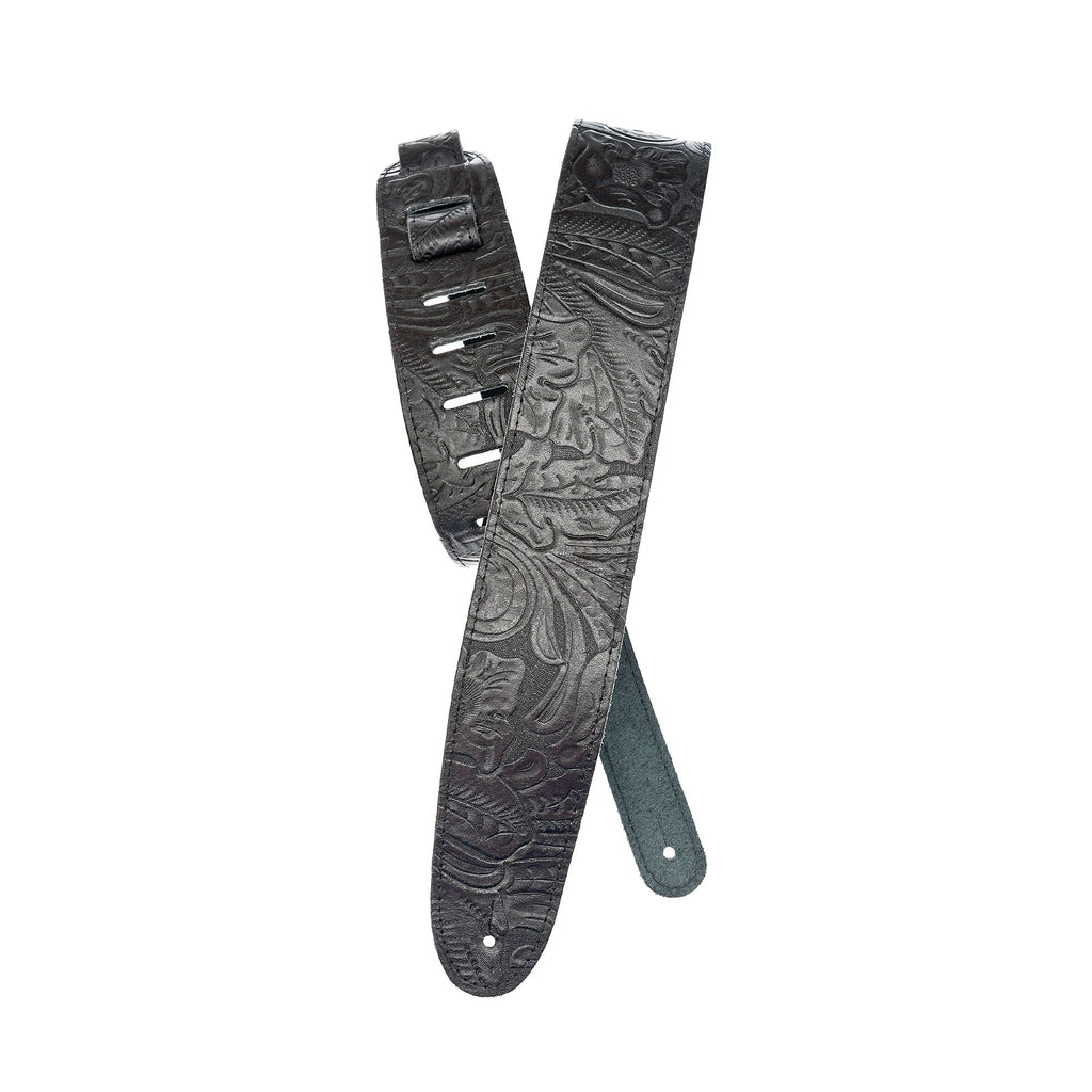 Planet Waves 25LE00 2.5" Wide Embossed Leather Guitar or Bass Strap