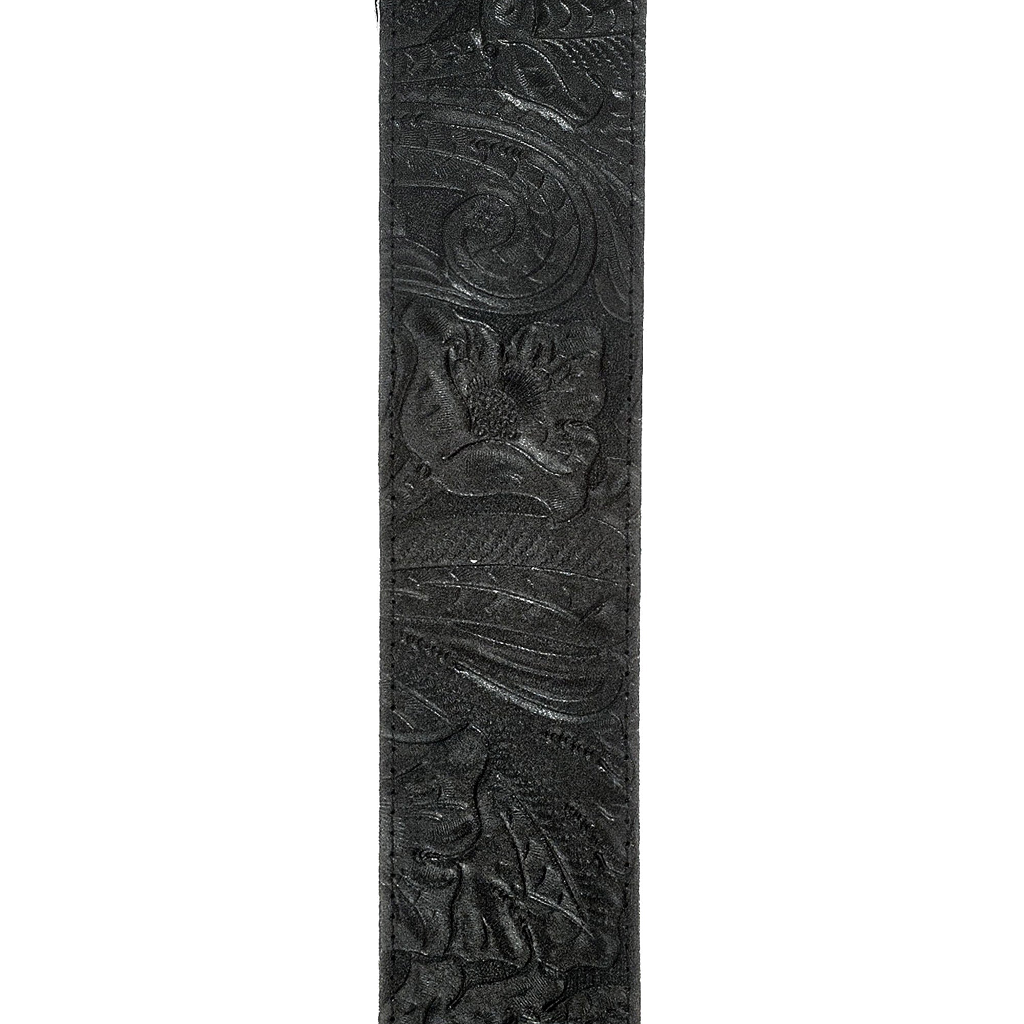 Planet Waves 25LE00 2.5" Wide Embossed Leather Guitar or Bass Strap
