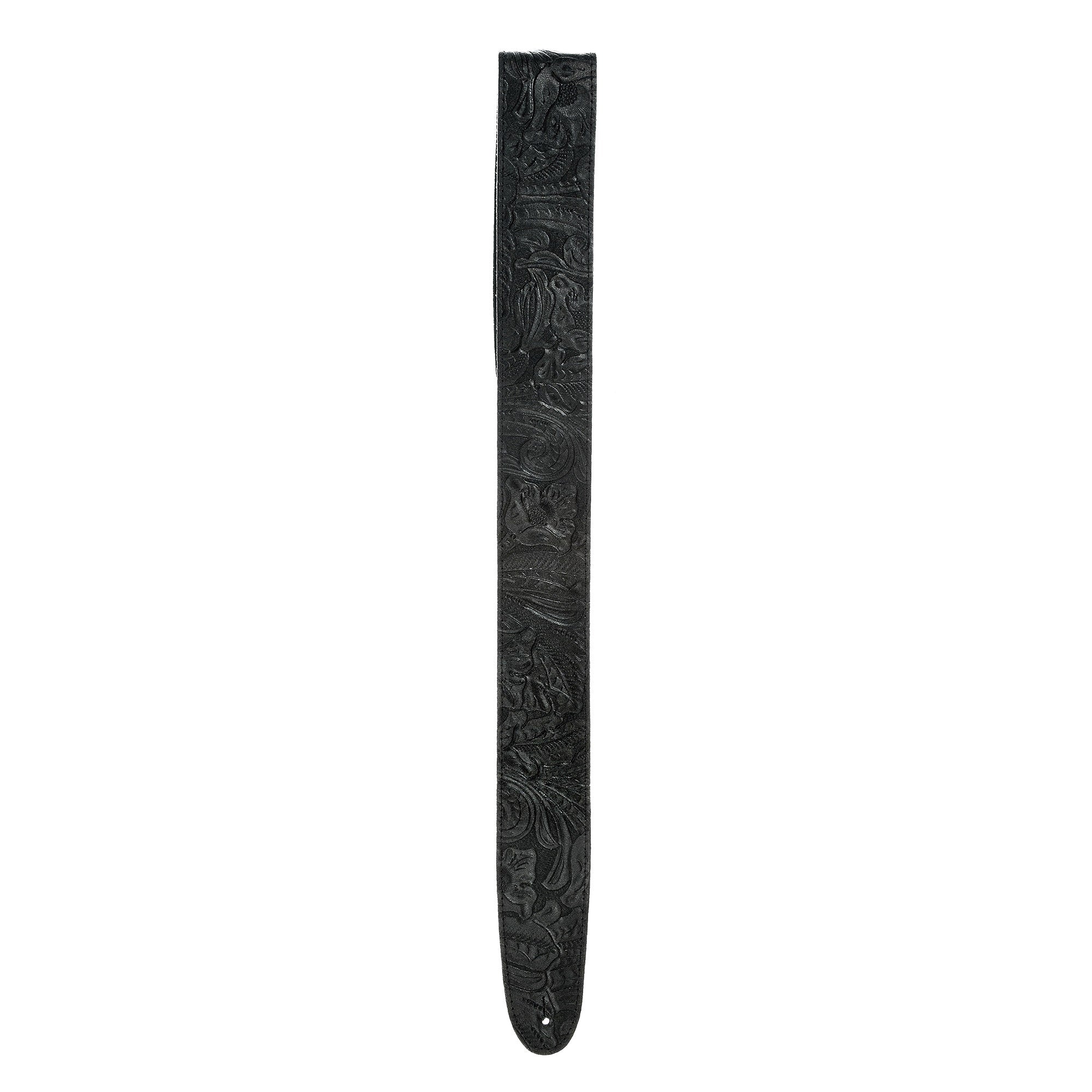 Planet Waves 25LE00 2.5" Wide Embossed Leather Guitar or Bass Strap