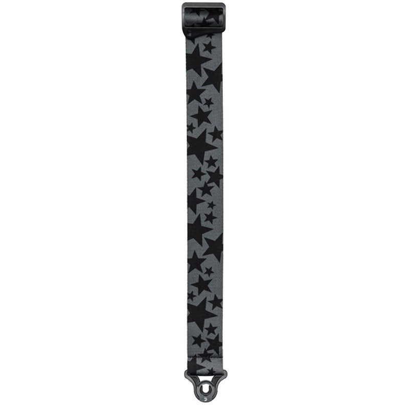 D'Addario 50BAL14 30"-55" Long Black & Grey Stars Auto-Lock Guitar Strap
