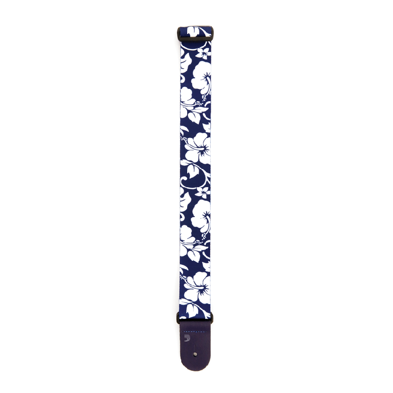 D'Addario Planet Waves P20S1503 Polyester Woven Guitar Bass Strap, Blue Hibiscus
