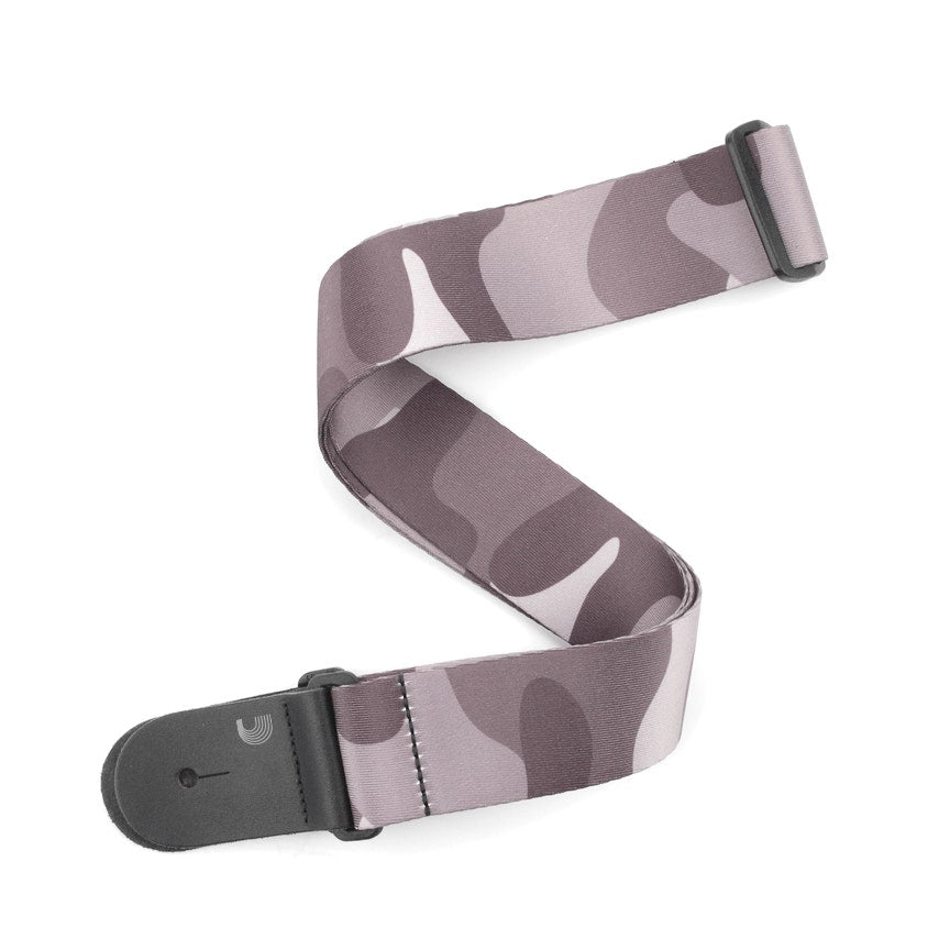 D'Addario Planet Waves P20W1405 Polyester Woven Guitar Bass Strap, Black Camo