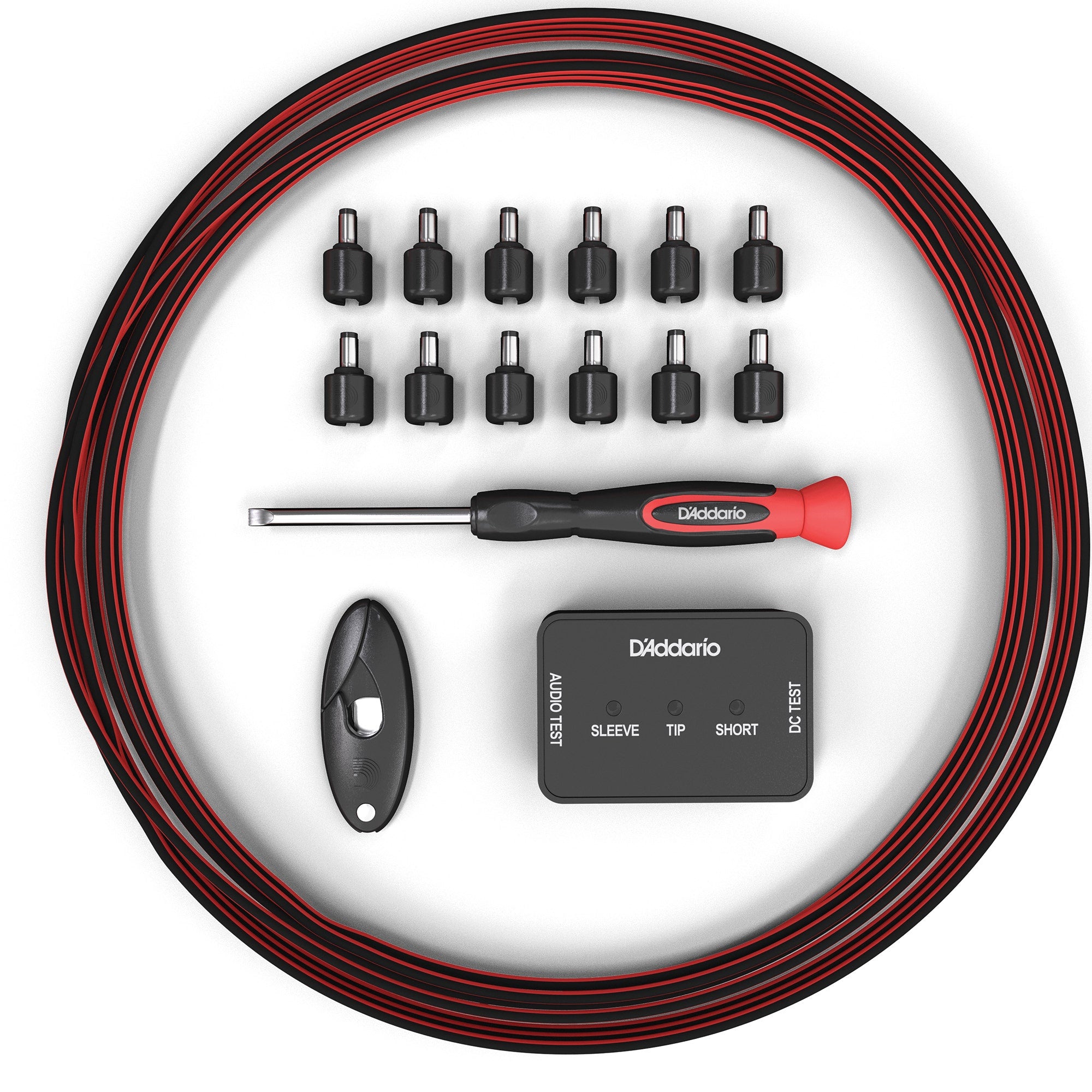 D'Addario PW-PWRKIT-20 DIY Solderless Pedalboard Power Cable Kit (12 Plugs, 20' of Cable)