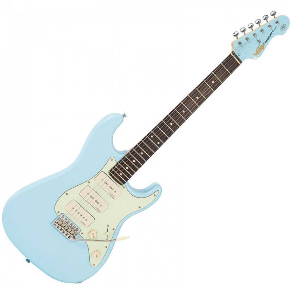 Vintage Guitars V6P Reissued Series Electric Guitar, Laguna Blue (E-STOCK)