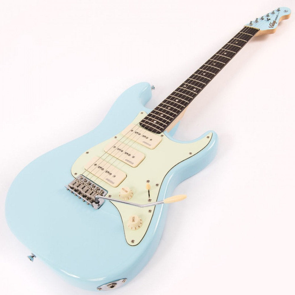 Vintage Guitars V6P Reissued Series Electric Guitar, Laguna Blue (E-STOCK)