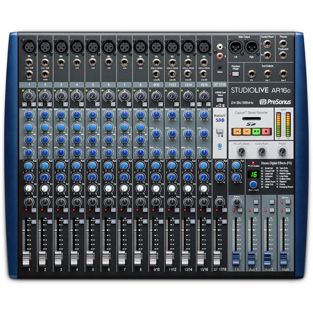 PreSonus StudioLive AR16c Recording Mixer and USB Audio Interface, 16 Channels