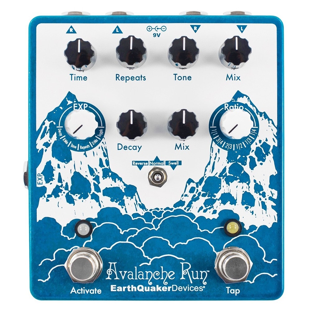 EarthQuaker Devices Avalanche Run V2 Delay and Reverb Guitar Effects Pedal