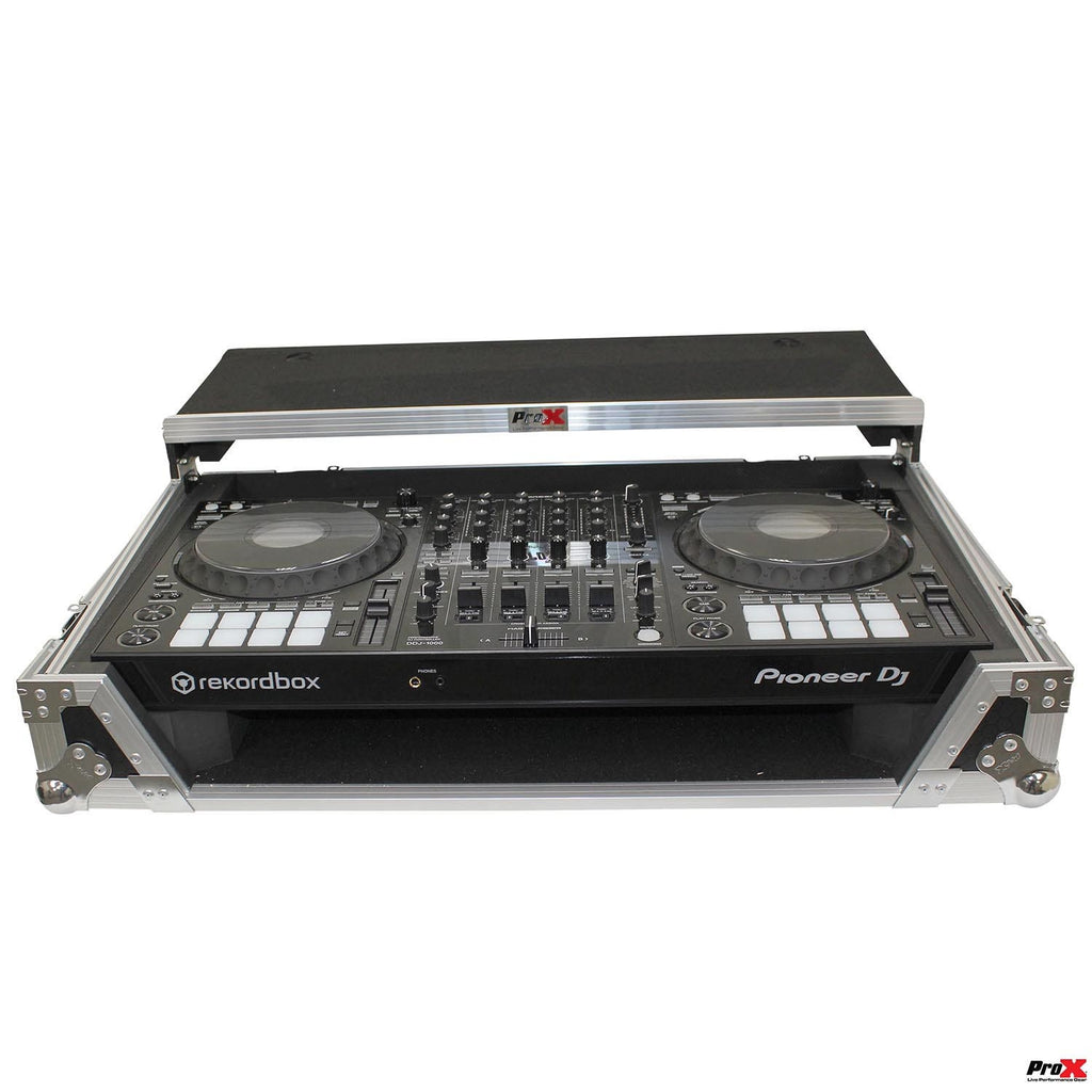 ProX XS-DDJ1000 WLT LED Flight Case For Pioneer DDJ-1000 and SRT Series