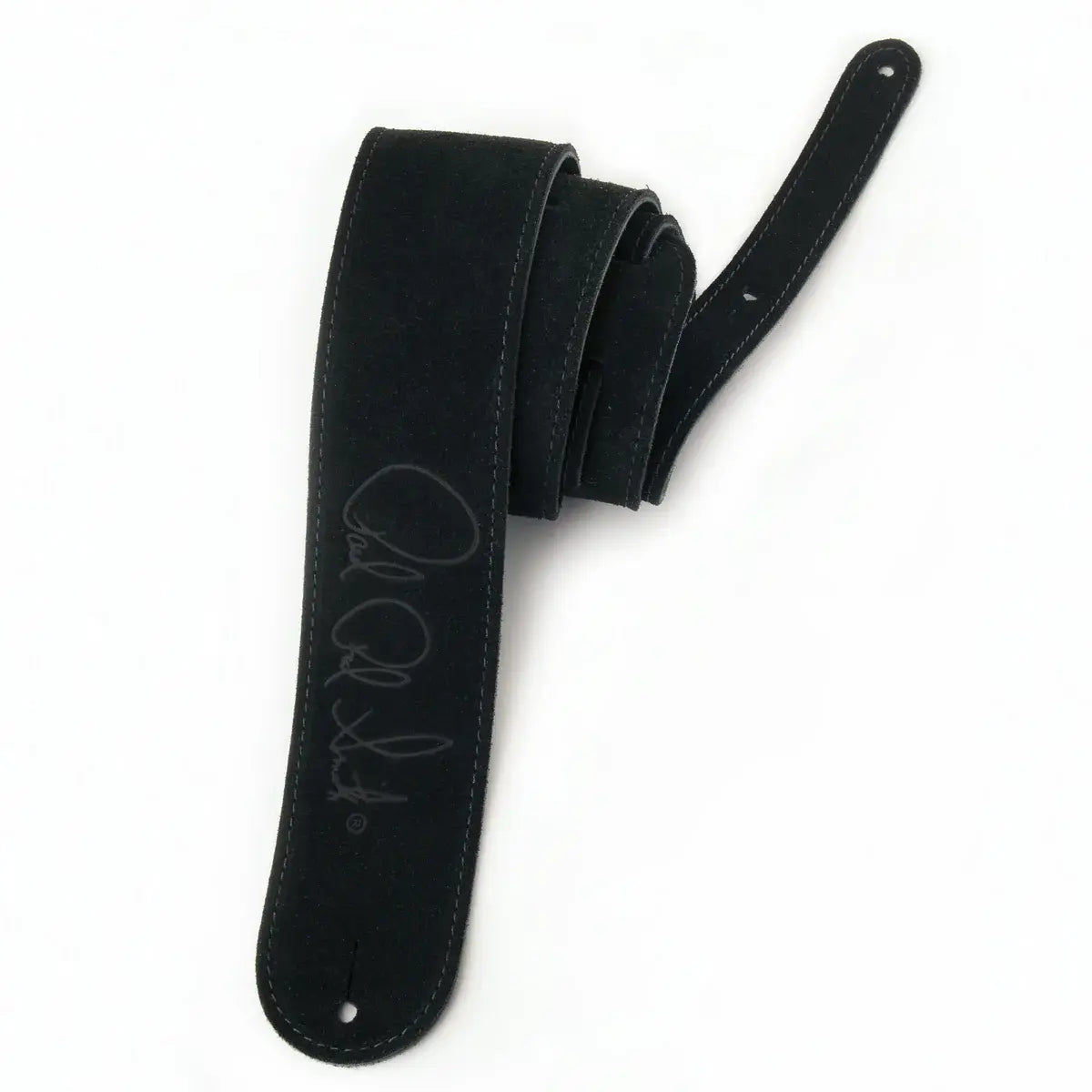 PRS Paul Reed Smith Embossed Signature Suede Guitar Strap, Black