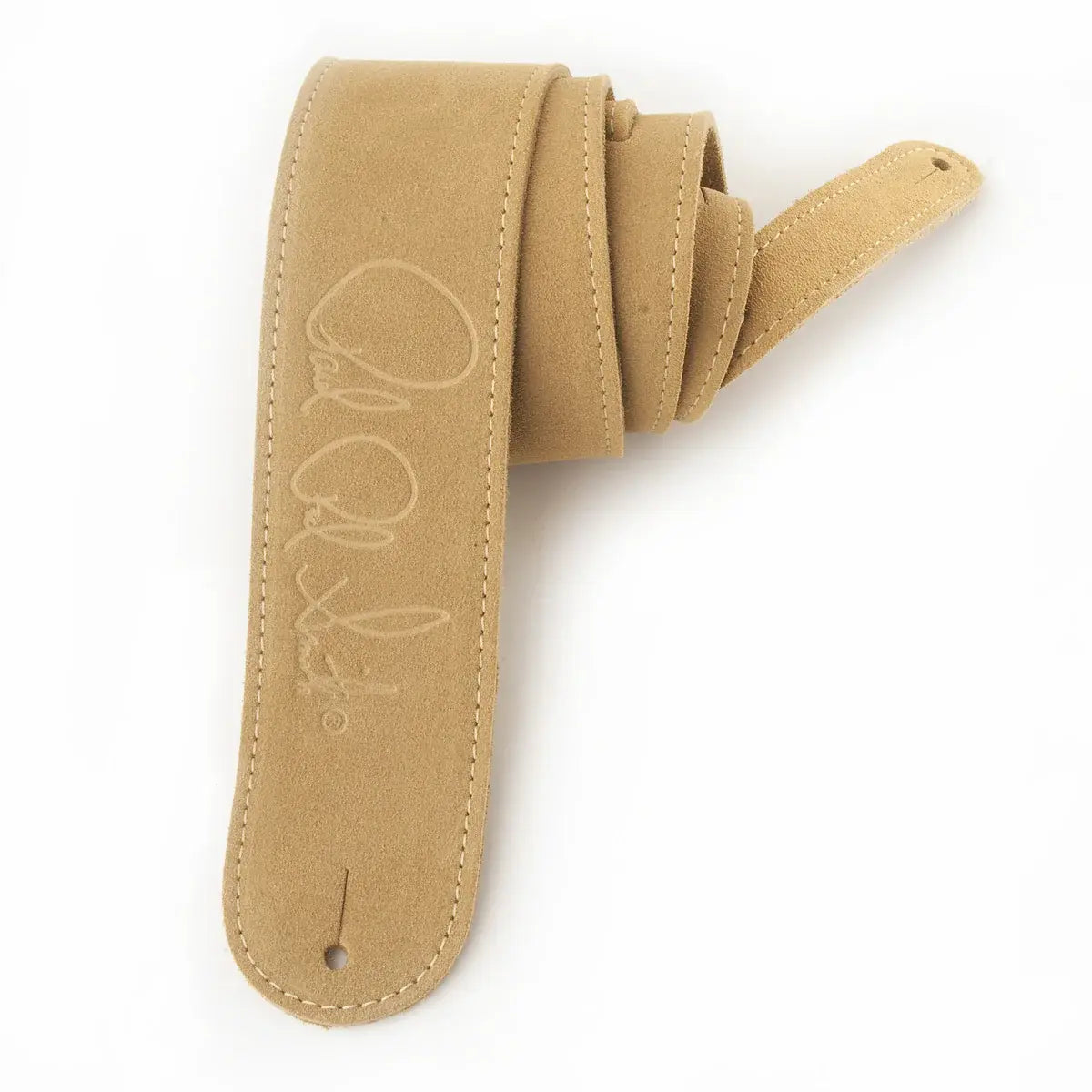 PRS Paul Reed Smith Embossed Signature Suede Guitar Strap, Tan