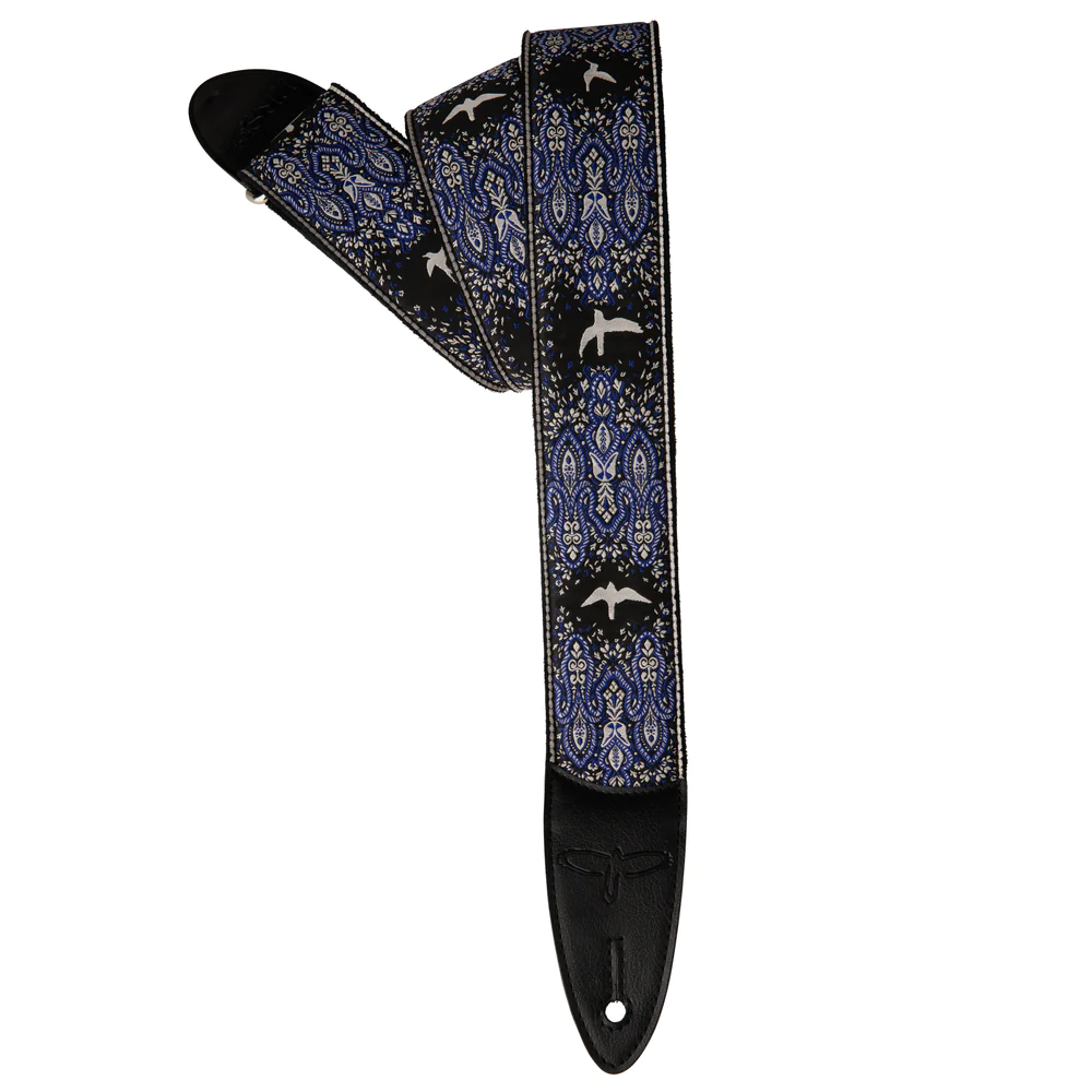 PRS Paul Reed Smith 2" Custom Jacquard Birds Fleur Guitar Strap, Violet