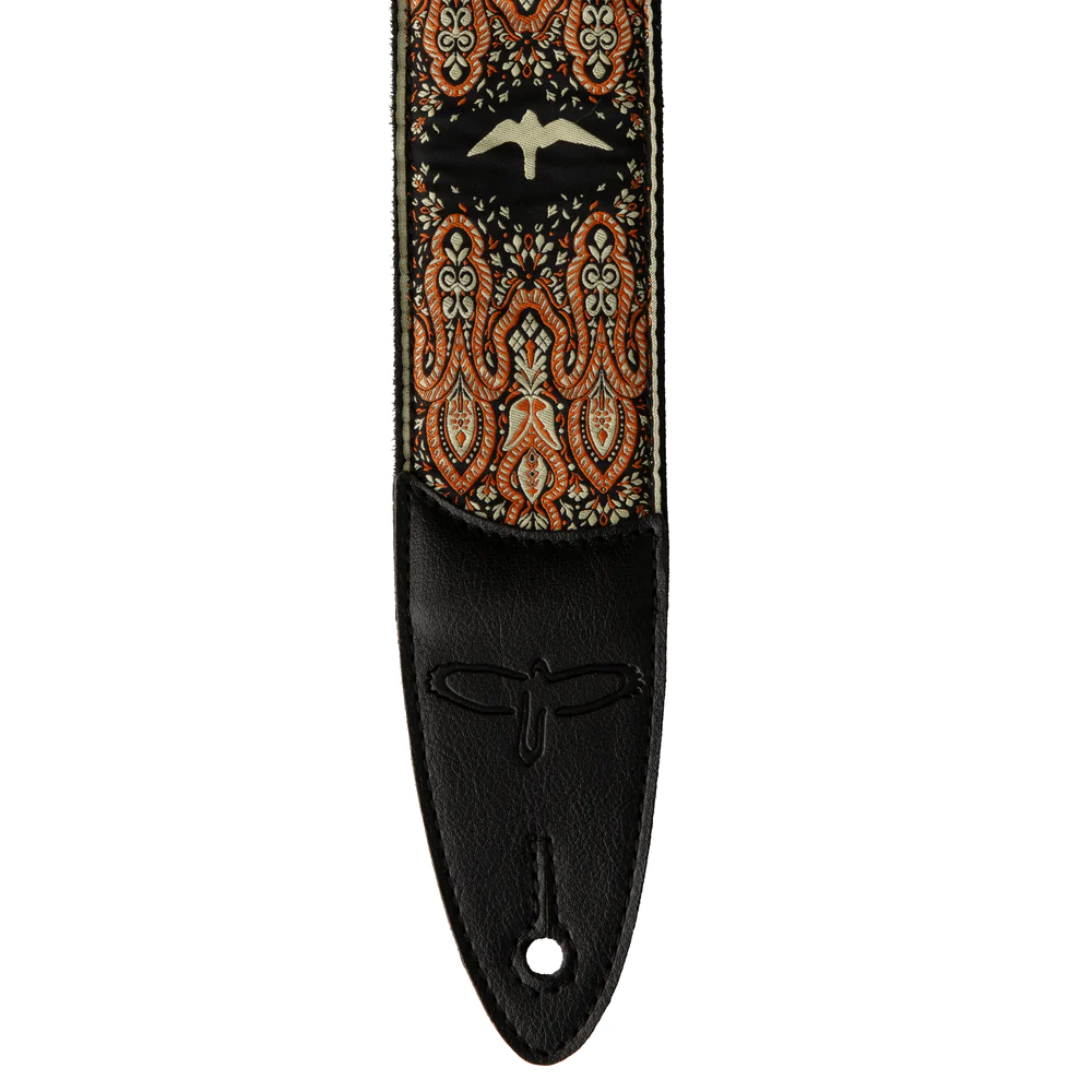 PRS Paul Reed Smith 2" Custom Jacquard Birds Fleur Guitar Strap, Peach