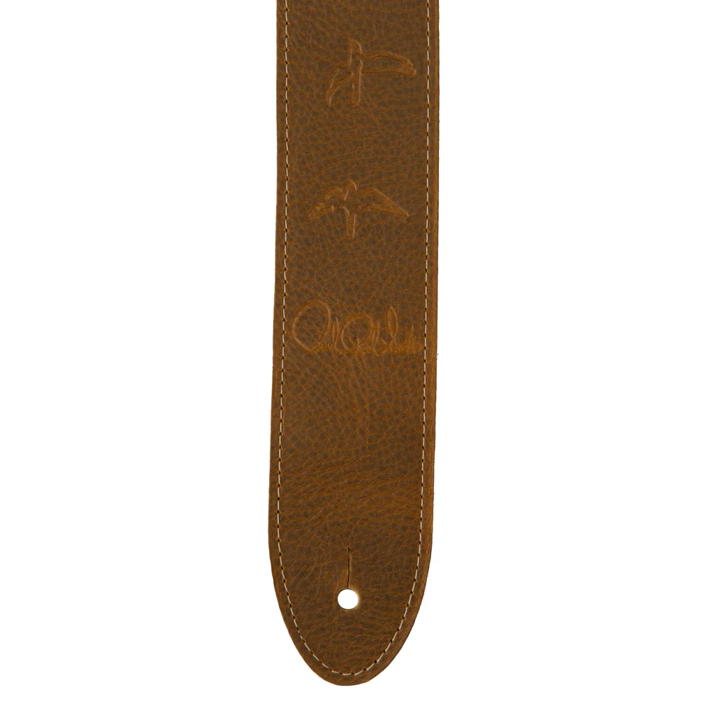 PRS Paul Reed Smith 2" Reversible Garment Leather & Suede Guitar Strap, Birds, Tan