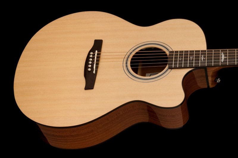PRS Paul Reed Smith SE A20E Angelus Cutaway Acoustic/Electric Guitar with Hard Case - Natural