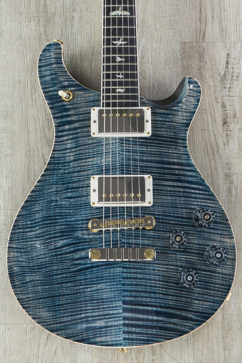 PRS Paul Reed Smith McCarty 594 Electric Guitar, Flame Maple 10-Top, Pattern Vintage, Hard Case - Faded Whale Blue (Open Box)