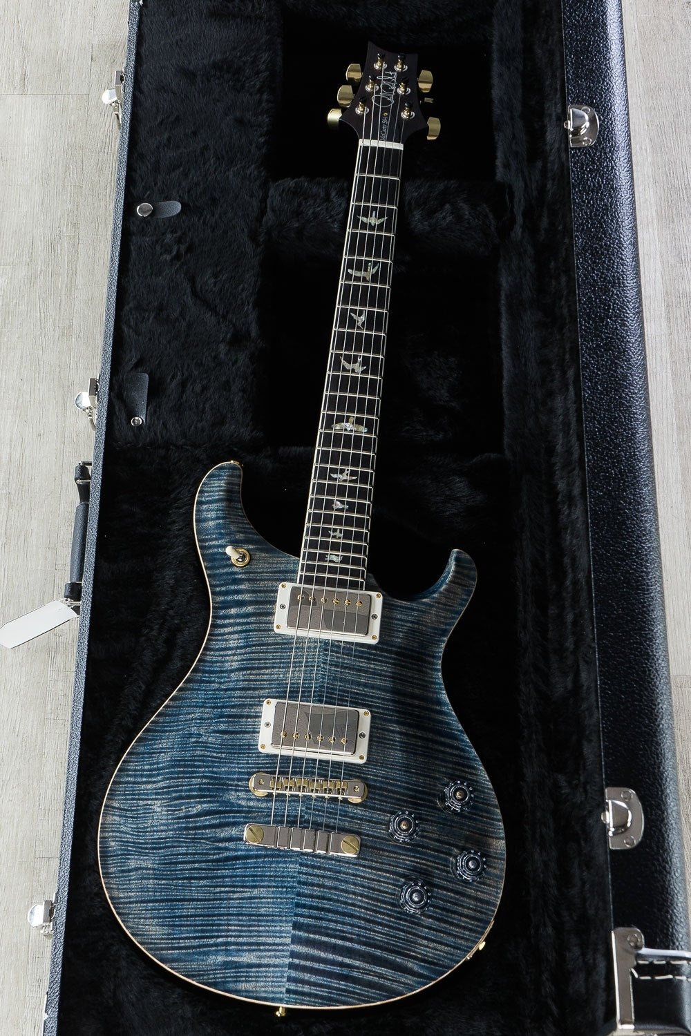 PRS Paul Reed Smith McCarty 594 Electric Guitar, Flame Maple 10-Top, Pattern Vintage, Hard Case - Faded Whale Blue (Open Box)