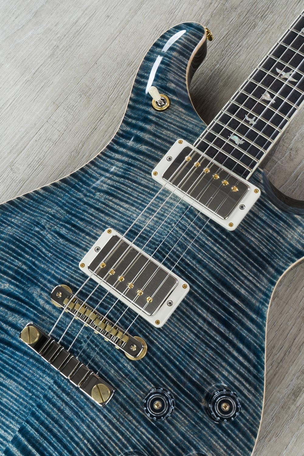 PRS Paul Reed Smith McCarty 594 Electric Guitar, Flame Maple 10-Top, Pattern Vintage, Hard Case - Faded Whale Blue (Open Box)