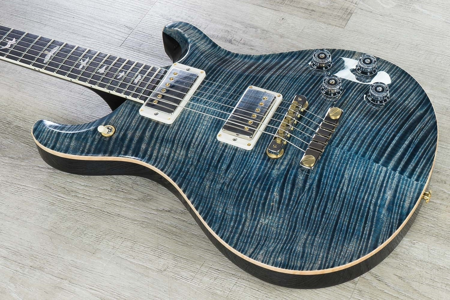 PRS Paul Reed Smith McCarty 594 Electric Guitar, Flame Maple 10-Top, Pattern Vintage, Hard Case - Faded Whale Blue (Open Box)