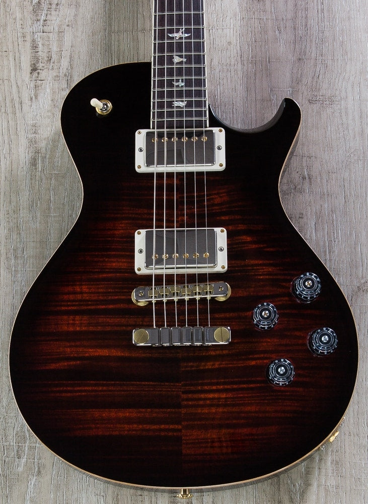 PRS Paul Reed Smith Singlecut 594 Electric Guitar, Flame Maple 10-Top, Pattern Vintage Neck, Hard Case - Fire Red Burst (Open Box)